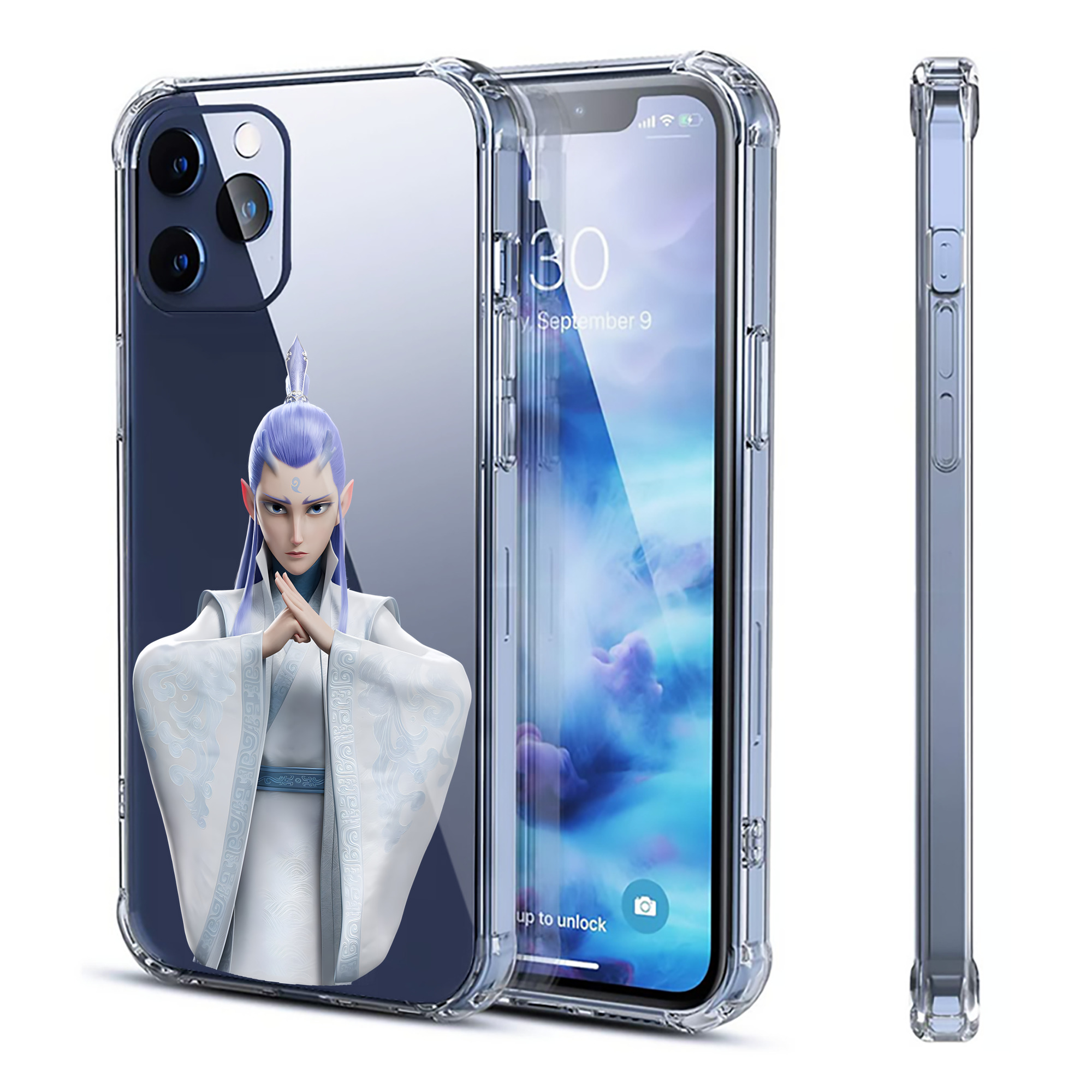（画像用） Ne Zha 2 ナタ 魔童の大暴れ 【iPhone 12シリーズ対応】透明スマホケース（クリアソフトケース）